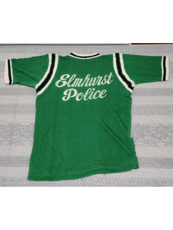 NEW ERA SPORTSWEAR Knitting Mills Other - 1940s Jersey CHICAGO ELMHURST POLICE NEW ERA SPORTSWEAR Knitting Mills Green V
